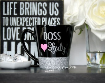 Boss Lady Mug, Boss Gift, Boss Appreciation, Boss Girl Mug, Boss Quote, Boss Glitter Mug, Girl Boss Gift, Girl Boss Mug, Boss Life Mug