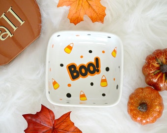 Halloween Candy Dish, Boo Candy Dish, Halloween Candy Bowl, Mini Candy Bowl, Fall Candy Bowl, Autumn Candy Dish, Candy Corn Dish, Fall Dish