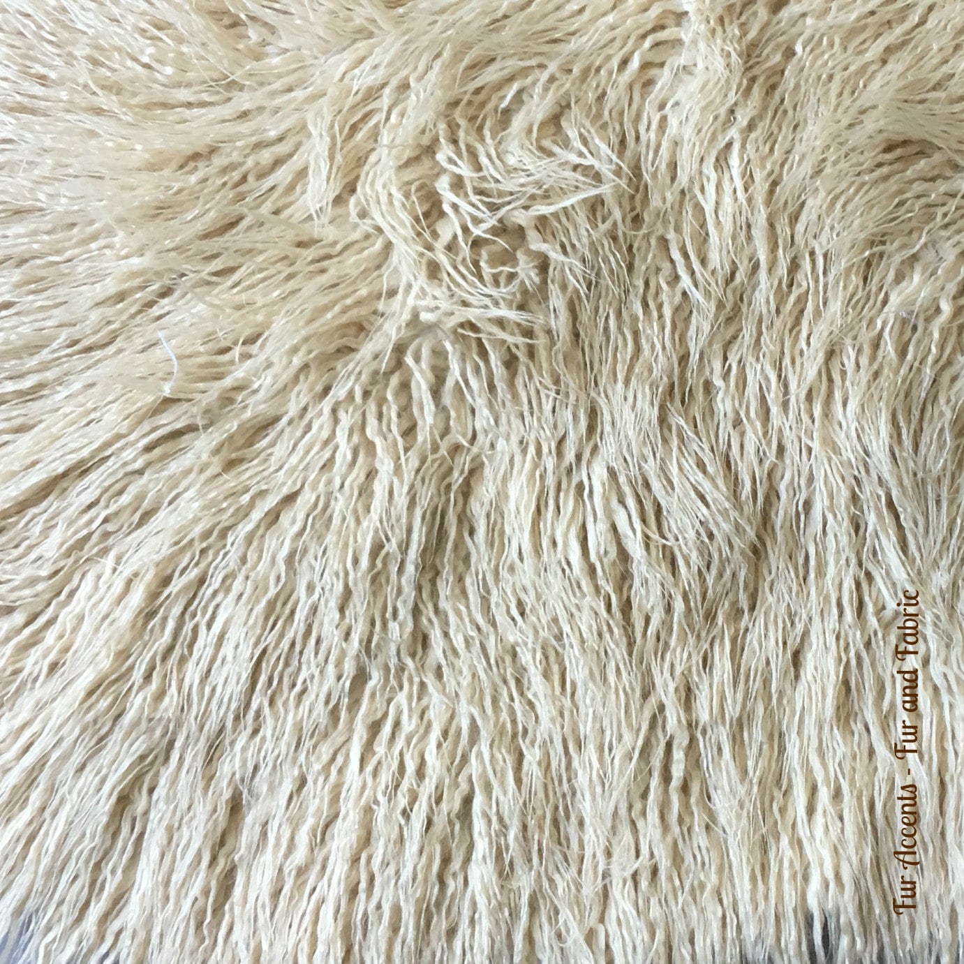 Mongolian Sheepskin Long Hair Llama Faux Fur Fabric Shaggy