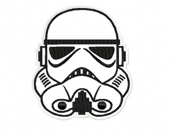 STORMTROOPER Applique ~ Machine Embroidery Design in 2 sizes - Instant Download ~ Star Wars
