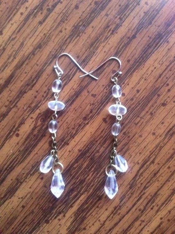 glass bead earrings by MelboxDesigns on Etsy