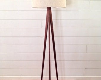 Floor Lamp - Tripod - Black Walnut