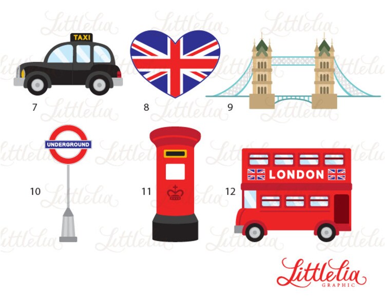 London clipart British London clipart by LittleLiaGraphic