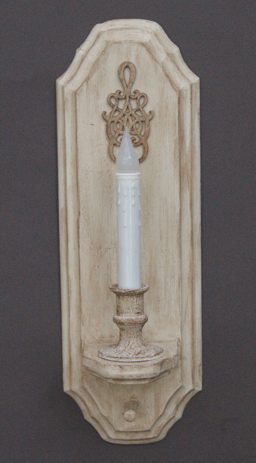 Wooden Wall Candle Holder