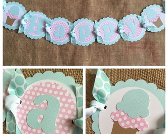 Ice Cream Birthday Banner, Ice Cream Party Banner, Ice Cream Shop Birthday Banner, Ice Cream Shop Party Banner, Ice Cream Party Decorations