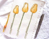 Yellow Tulips original drawing and design for this Sketch Book, Journal or Notebook with blank pages Yellow Tulips original drawing and design for this Sketch Book, Journal or Notebook with blank pages