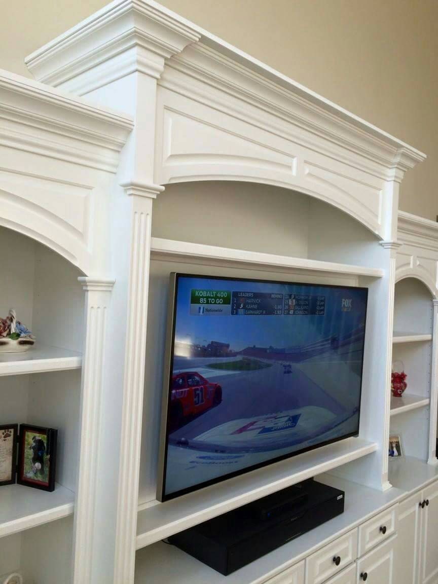 Entertainment Center Bookcase Built-In Home Theater Media