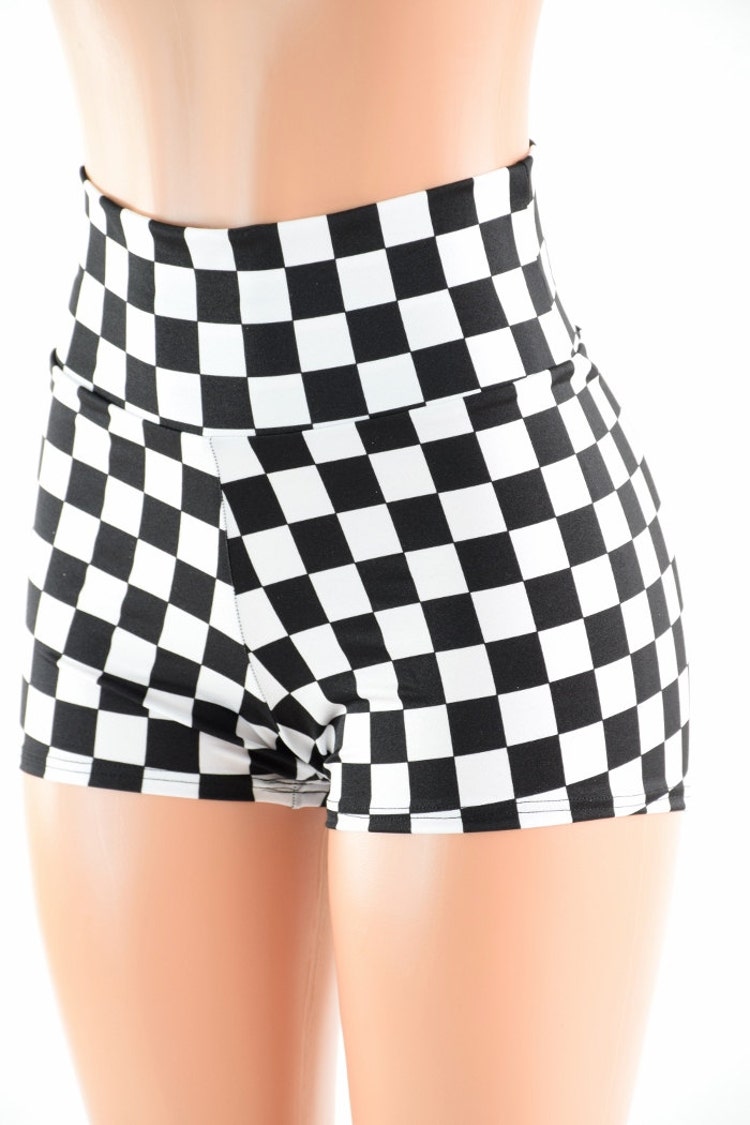 checkered cycling shorts