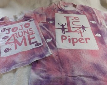 I run 4 buddy and runner personalized color burst tee shirt and baby onesie