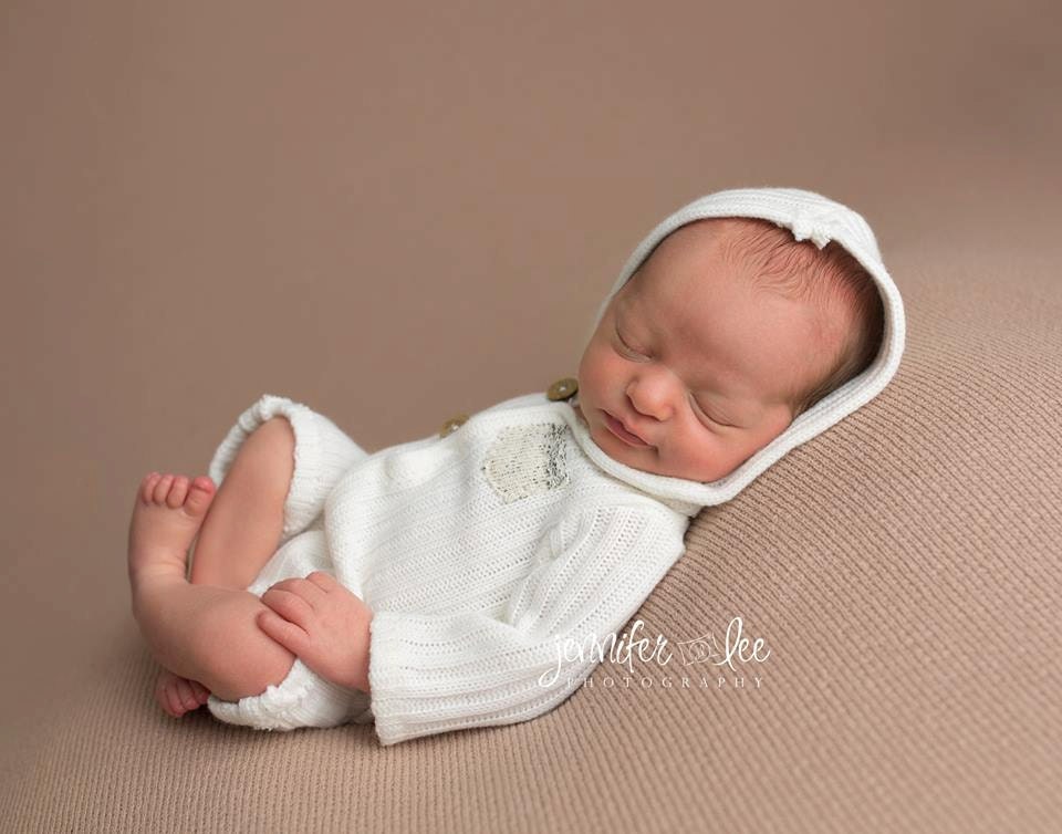 Newborn Hooded Overall CREAM Long Sleeve Overall Newborn