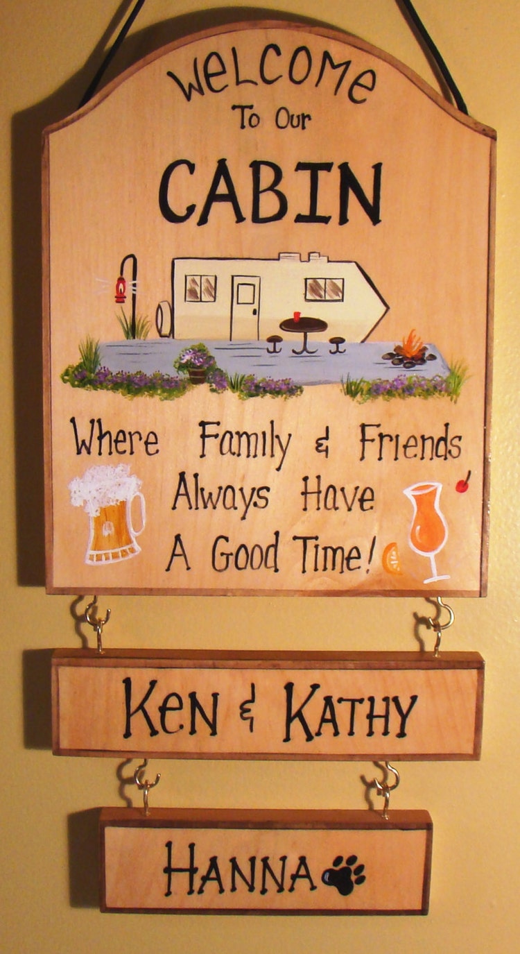 Custom Cabin Camper Sign For Camp Or Rv By Creativedesigns77 1467