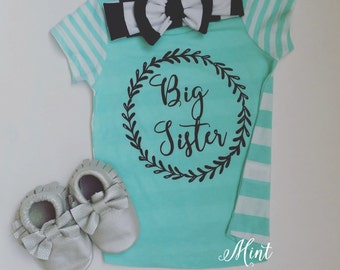 Big Sister Shirt, Big Sister Outfit, Big Sister, Big Sister Graphic Tee, Big Sister, Big Sister Raglan