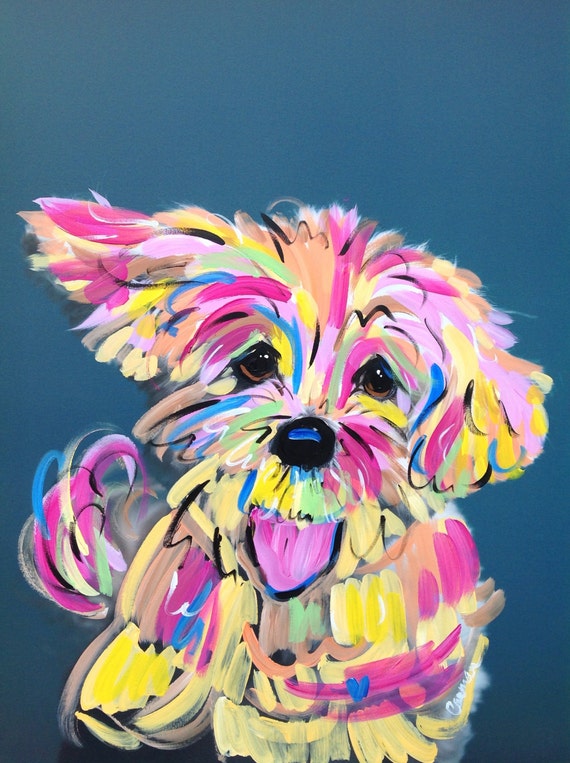 Items similar to Dog Art / Dog Painting / Dog Portrait