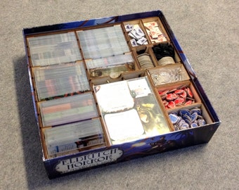 Eldritch Horror board game, wood insert to store all components, storage solution
