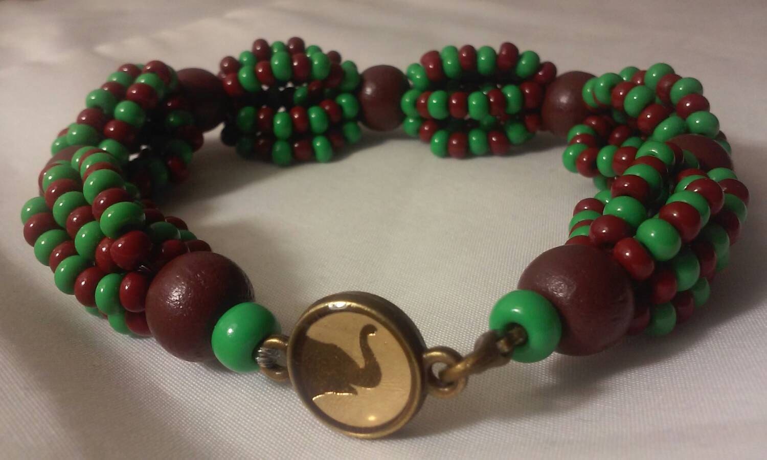 Orula Ilde Brown and Green Bracelet Orula Ilde Africano