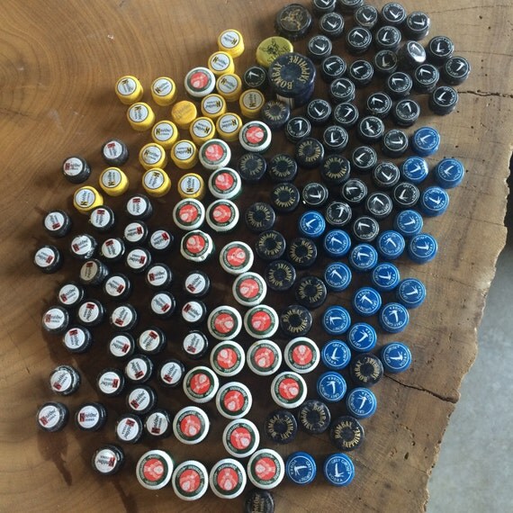 100 Mini Liquor Bottle Caps Bead Making Destah by GlassBottleBeads