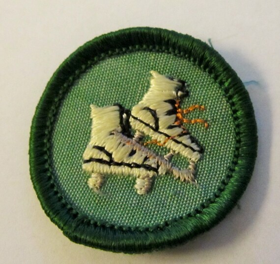 Vintage Junior Girl Scout Badge Skating circa
