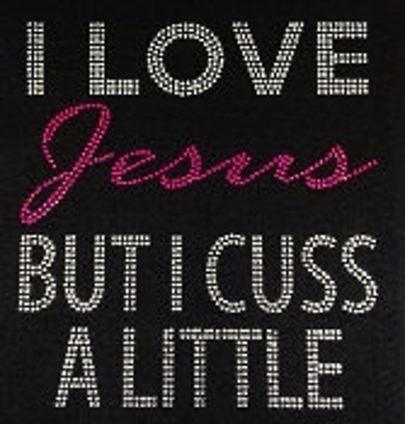 I Love Jesus Bling rhinestone Shirt