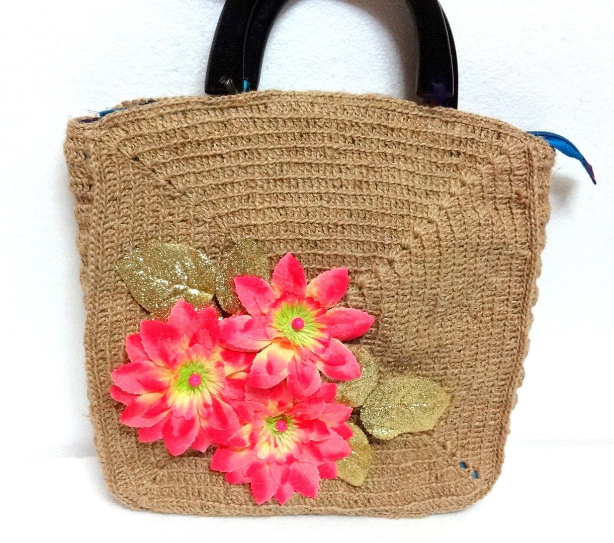 Indian Jute Bag / Natural Jute Tote Woven Bag / by uDazzleSupplies