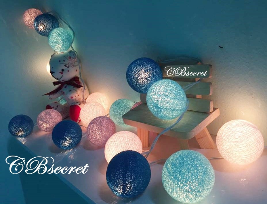 Cotton ball lights for home decorparty by CottonBallSecret on Etsy