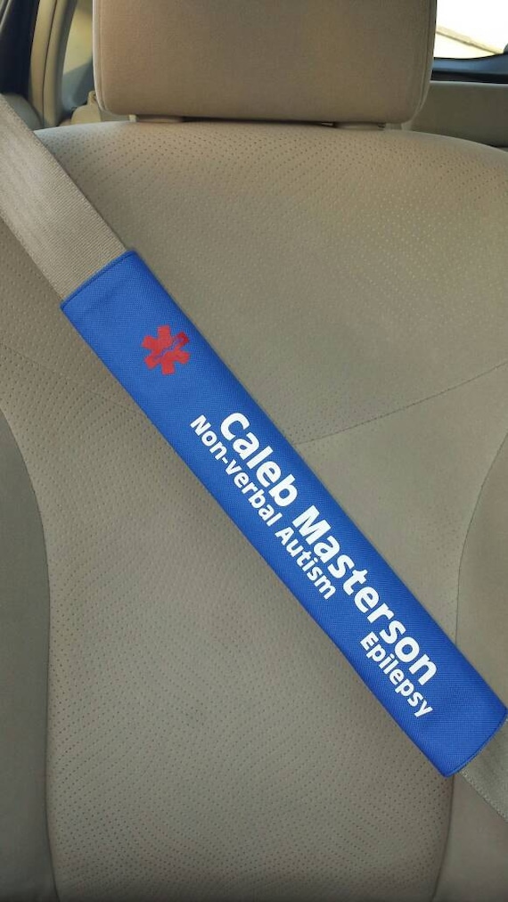 Medical Alert Seatbelt Cover Autism Seatbelt by