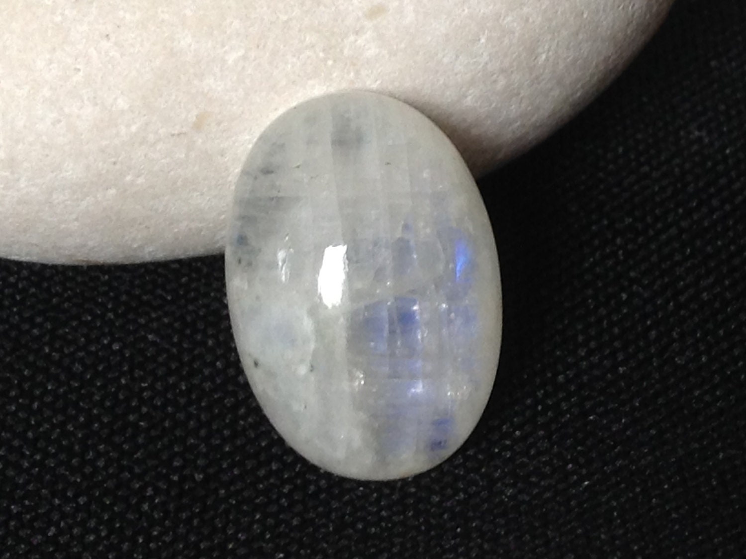Moonstone Cabochon. White Gemstone Cabochon. Oval Cabochon.