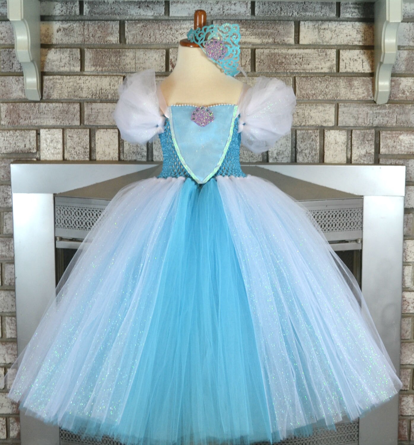 Deluxe Turquoise Tutu Ball Gown Dress Costume Ocean Theme