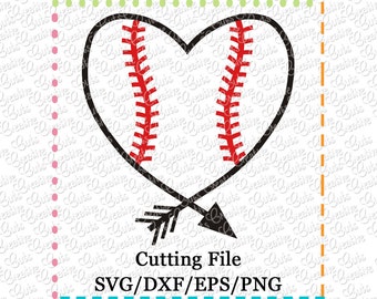 EXCLUSIVE SVG eps DXF Cutting File Heart Arrow Baseball svg, baseball heart svg, baseball svg, tribal svg, arrow svg