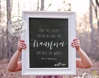 montessori quote print of all things love is the most potent
