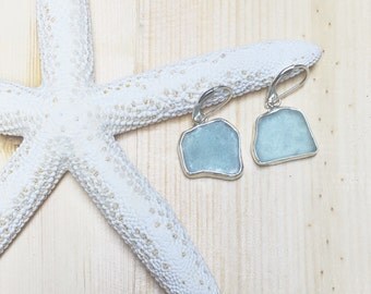 Sea Green Seaglass Earrings