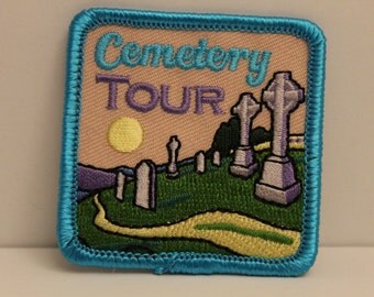 Cemetery Tour Patch (1) - patch spooky halloween ghost