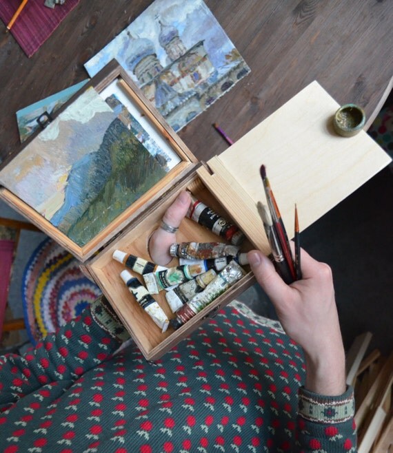 artist paint box FOR TRAVELLING size 14x18