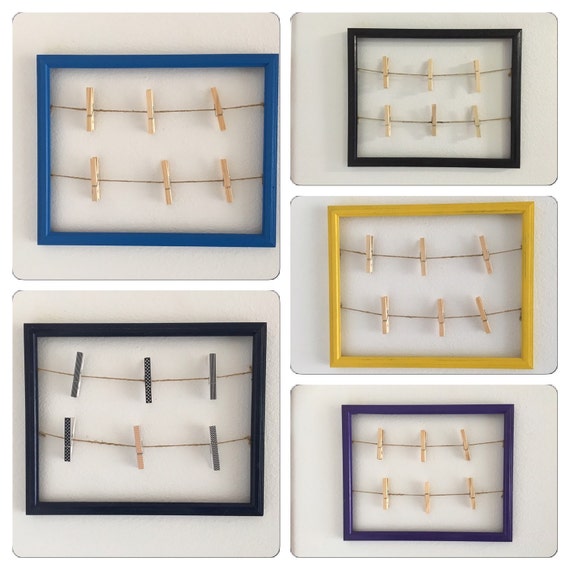 Clothespin Picture Frame open frame picture display shabby