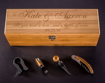 Personalized Wine Box - Wedding Wine Box - Ceremony Wine Box - Anniversary Wine Box - Wedding Gift For Couple - Wine Box Ceremony - Wine Box
