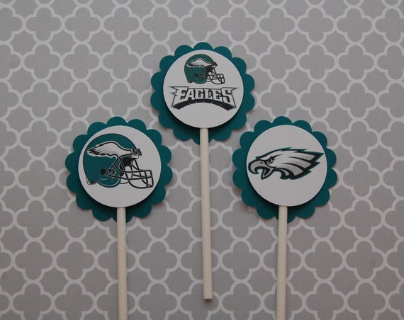 PRINTABLE Philadelphia Eagles Football Cupcake Toppers set of