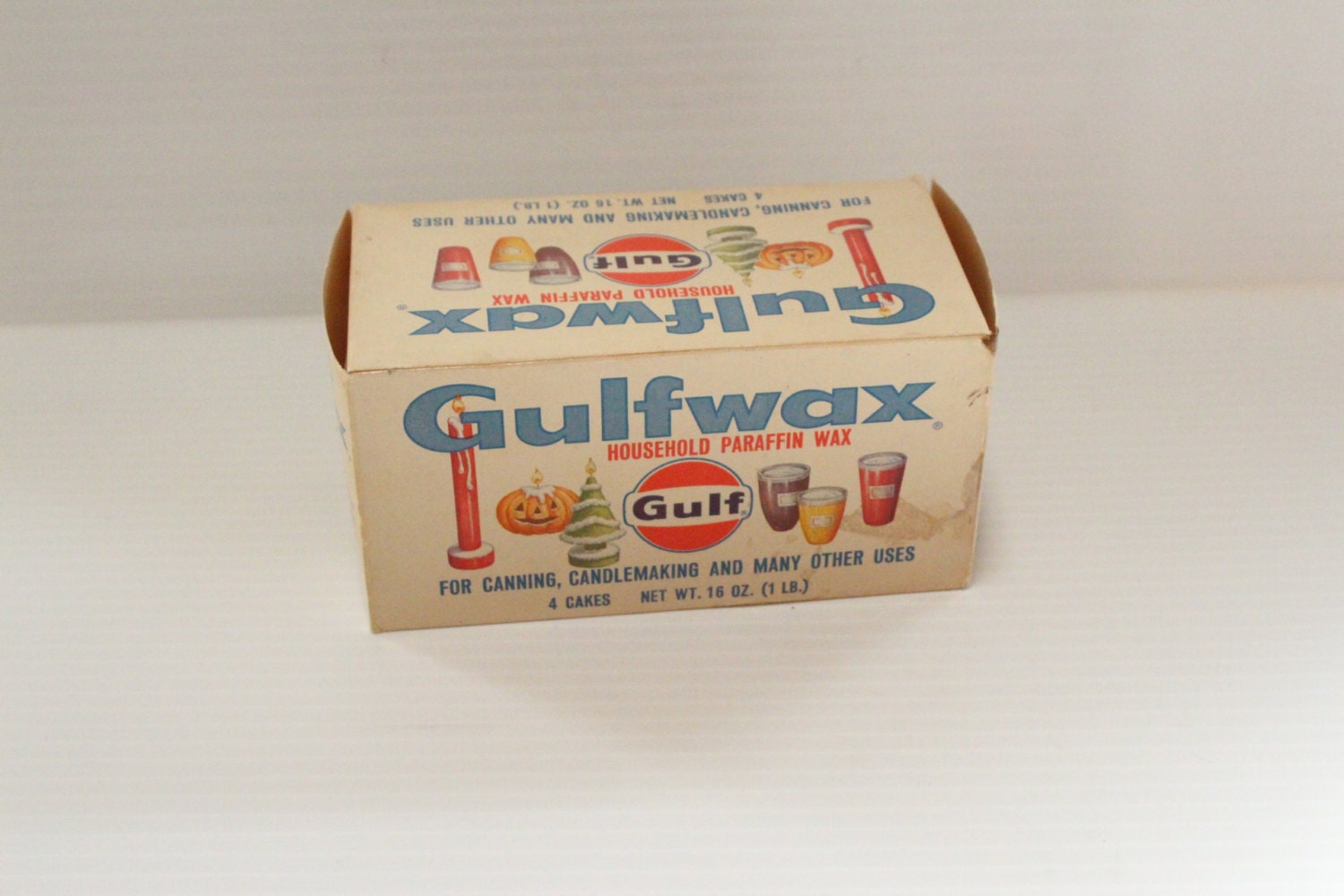 GULFWAX PARAFFIN WAX Vintage boxed paraffin waxvintage Gulf