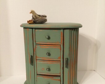 Enchanted Jewelry Box Hand Painted And Distressed