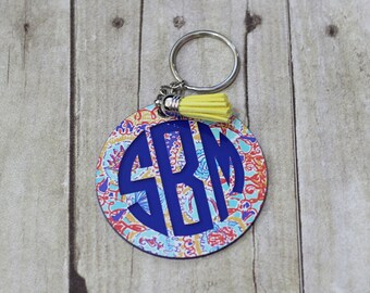 Personalized Lily Inspired 3 key chain Monogrammed by TGNCreations