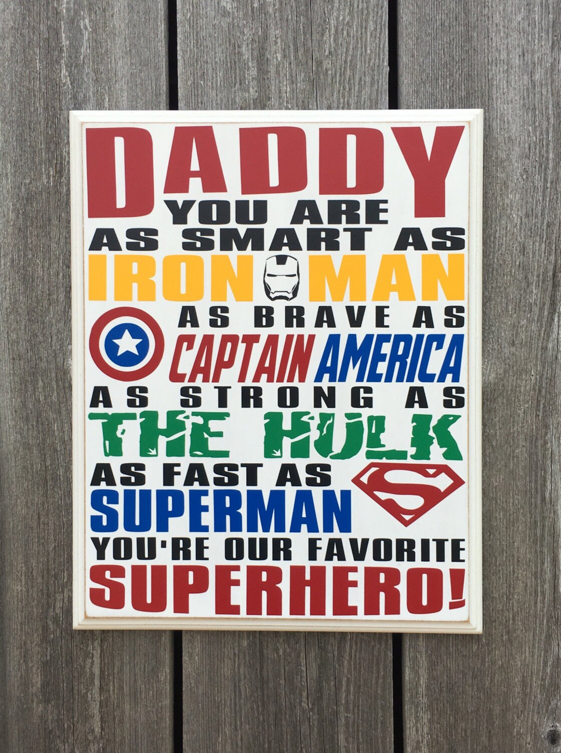 Download Daddy Super Hero Sign Father's Day Gift Dad's