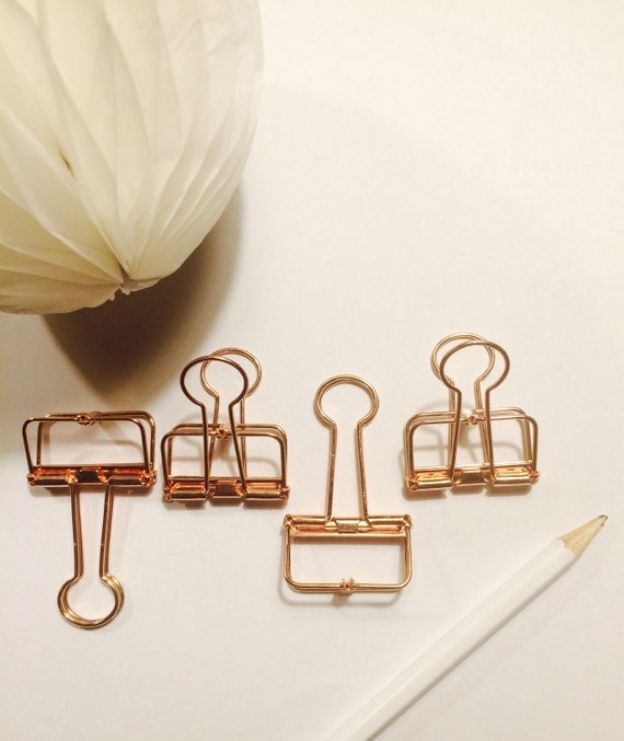 Binder Clips Rose Gold Copper Vintage Style available in 2