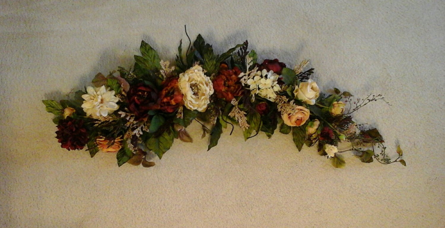 Floral Wall SwagTuscan Silk Floral ArrangementSHIPPING on Silk Floral Wall Arrangements id=91286