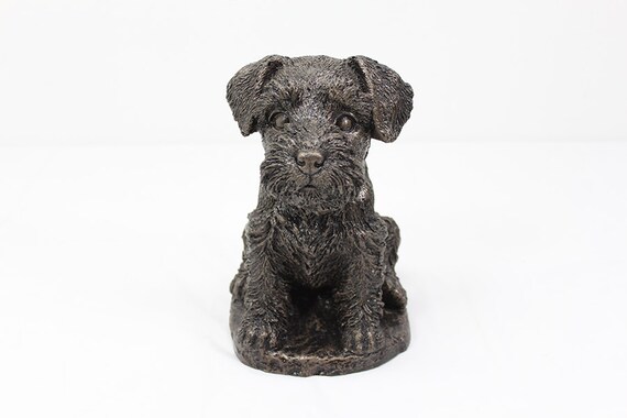 miniature schnauzer welcome statue