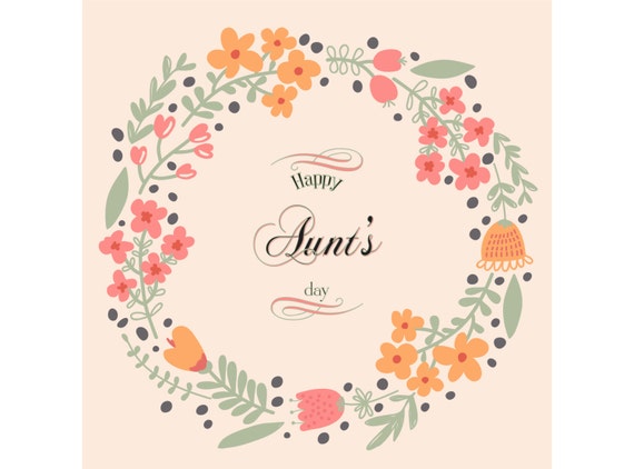 Items similar to Instant Download Printable Happy Aunt's Day card image ...