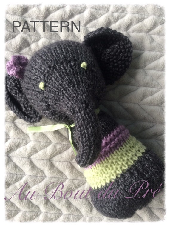 knit elephant stuffed animal