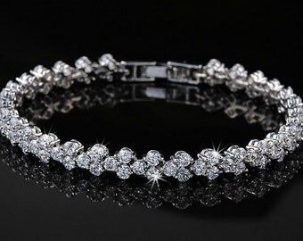 Swarovski bridal bracelet, wedding jewelry, bridesmaid bracelet, luxury bridal jewelry
