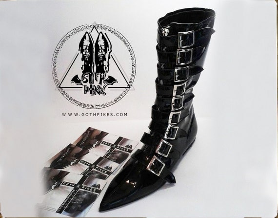 goth pikes winklepicker shoes