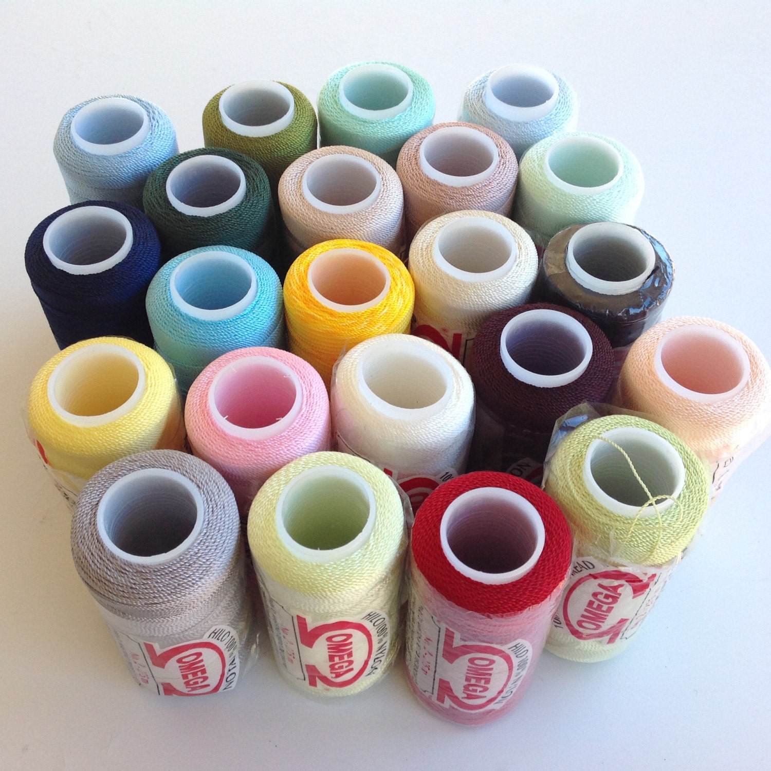 Omega Nylon Thread number 2 Light Blue Knitter by BlingScarves