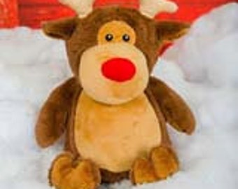 personalized reindeer plush