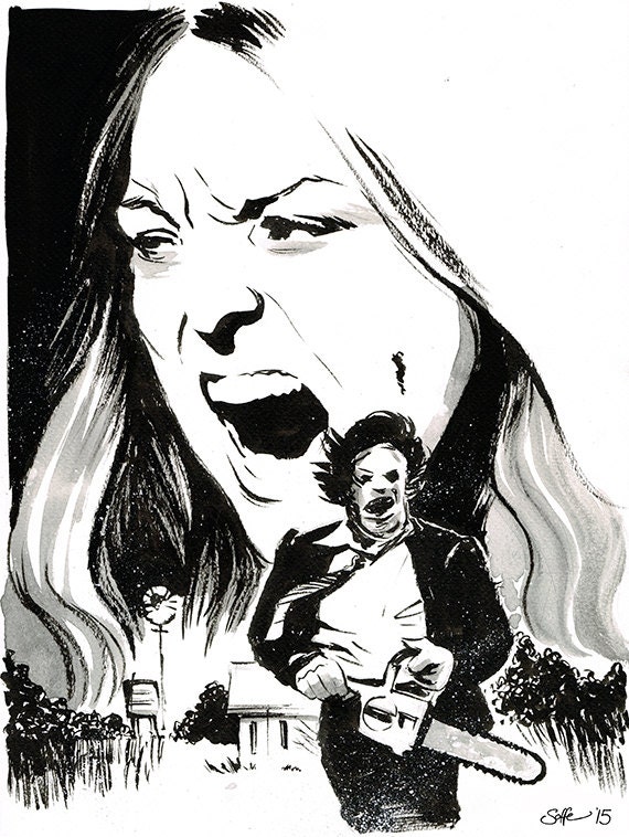 The Texas Chainsaw Massacre original INKTOBER sketch