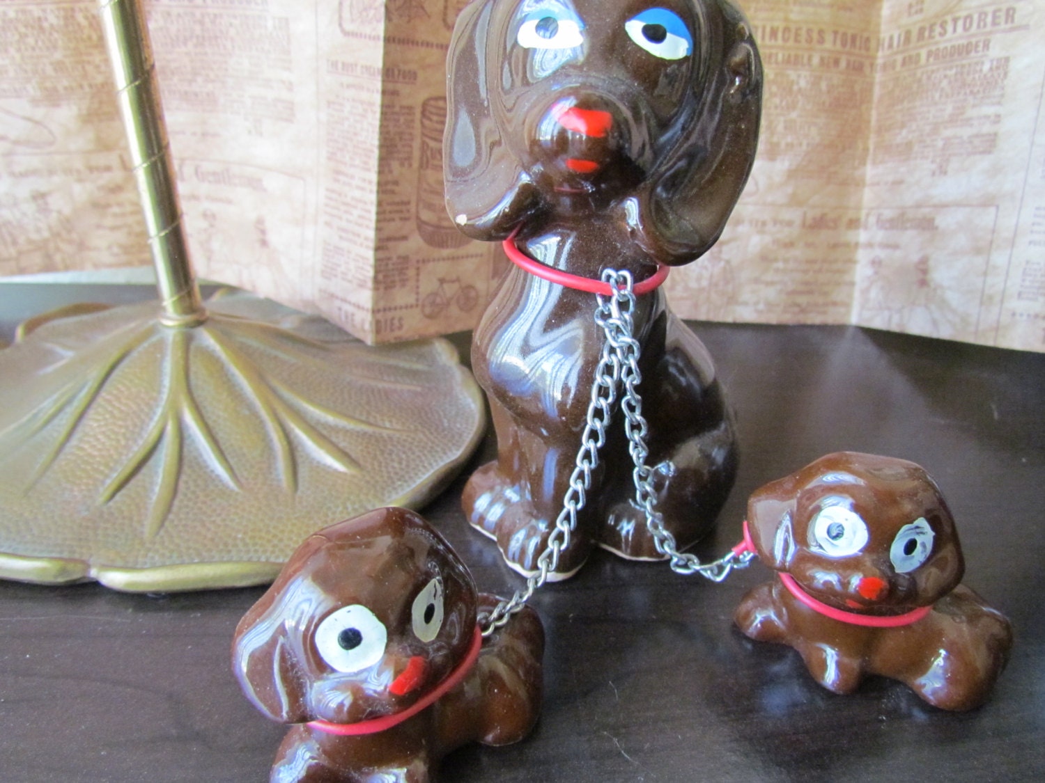 vintage ceramic dog figurine